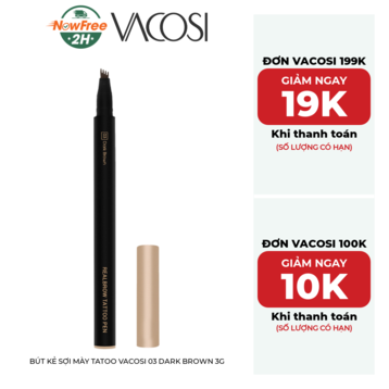 Bút Kẻ Sợi Mày Tatoo Vacosi 03 Dark Brown 3g