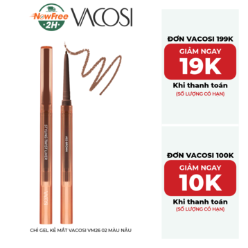 Chì Gel Kẻ Mắt Vacosi VM26 02 Màu Nâu