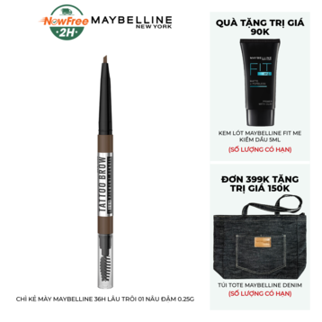 Chì Kẻ Mày Maybelline 36H Lâu Trôi 01 Nâu Đậm 0.25g