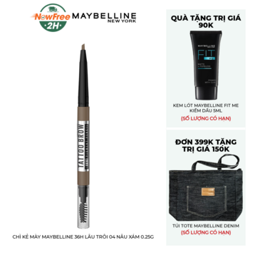 Chì Kẻ Mày Maybelline 36H Lâu Trôi 04 Nâu Xám 0.25g