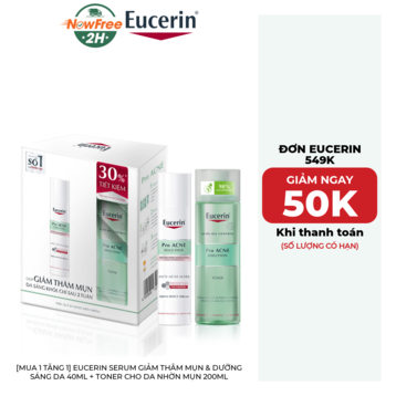 [Mua 1 Tặng 1] Eucerin Serum Giảm Thâm Mụn &amp; Dưỡng Sáng Da 40ml + Toner Cho Da Nhờn Mụn 200ml