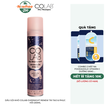 Dầu Gội Khô Colab Overnight Renew Tái Tạo &amp; Phục Hồi 200ml