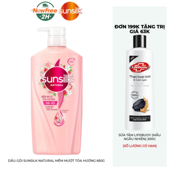 Dầu Gội Sunsilk Natural Mềm Mượt Tỏa Hương 650g