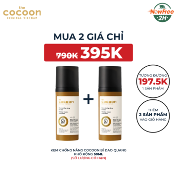 Kem Chống Nắng Cocoon Bí Đao Quang Phổ Rộng 50ml