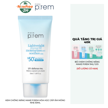 Kem Chống Nắng Make p:rem Hóa Học Cấp Ẩm Mỏng Nhẹ 50ml