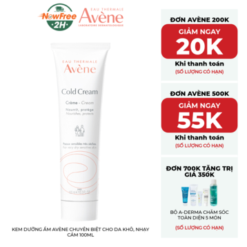 Kem Dưỡng Ẩm Avène Chuyên Biệt Cho Da Khô, Nhạy Cảm 100ml