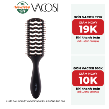 Lược Bán Nguyệt Vacosi Tạo Kiểu &amp; Phồng Tóc C08