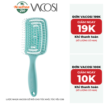 Lược Nhựa Vacosi Gỡ Rối Cho Tóc Khô, Tóc Yếu C06