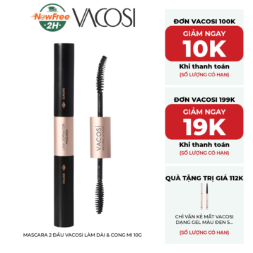 Mascara 2 Đầu Vacosi Làm Dài &amp; Cong Mi 10g