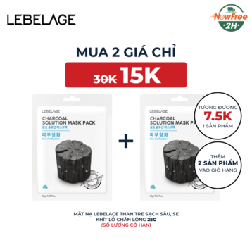 Mặt Nạ Lebelage Than Tre Sạch Sâu, Se Khít Lỗ Chân Lông 25g