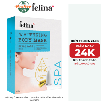 Mặt Nạ Ủ Felina Sáng Da Toàn Thân Từ Đường Mía &amp; Sữa 120g