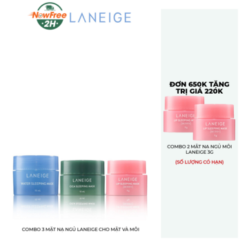 [Mini] Combo 3 Mặt Nạ Ngủ Laneige Cho Mặt Và Môi