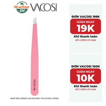 Nhíp Đầu Bằng Vacosi Pro T10-01 Màu Hồng