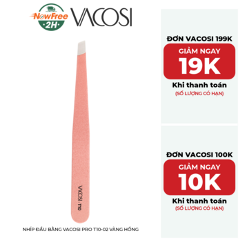 Nhíp Đầu Bằng Vacosi Pro T10-02 Vàng Hồng