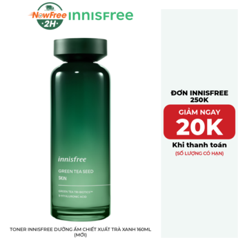 Toner innisfree Dưỡng Ẩm Chiết Xuất Trà Xanh 160ml (Mới)