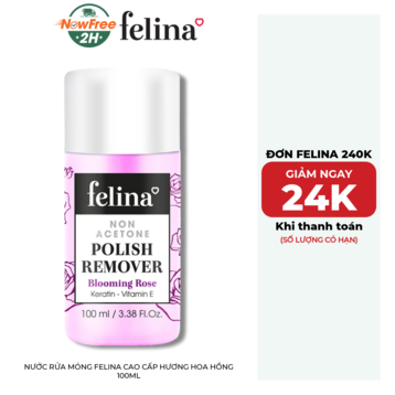 Nước Rửa Móng Felina Cao Cấp Hương Hoa Hồng 100ml