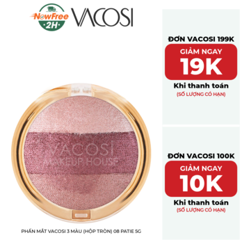 Phấn Mắt Vacosi 3 Màu (Hộp Tròn) 08 Patie 5g