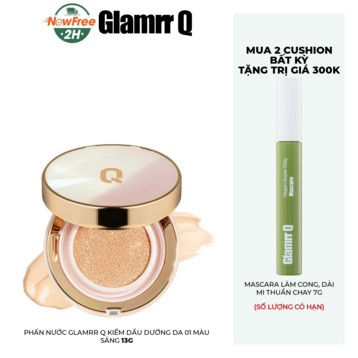 Phấn Nước Glamrr Q Kiềm Dầu Dưỡng Da 01 Màu Sáng 13g