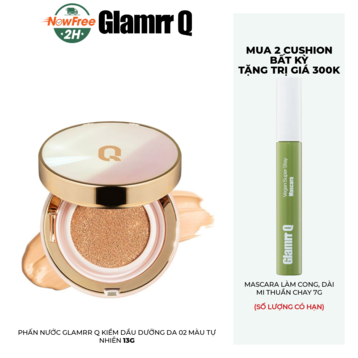 Phấn Nước Glamrr Q Kiềm Dầu Dưỡng Da 02 Màu Tự Nhiên 13g