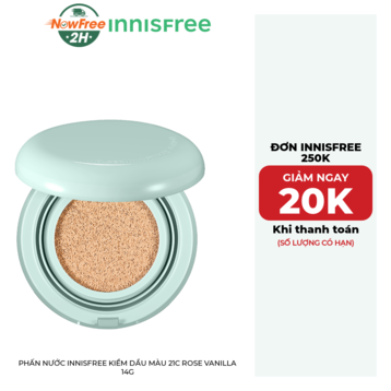 Phấn Nước innisfree Kiềm Dầu Màu 21C Rose Vanilla 14g