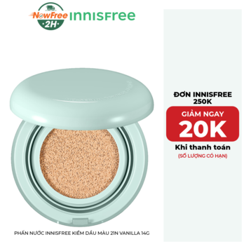 Phấn Nước innisfree Kiềm Dầu Màu 21N Vanilla 14g