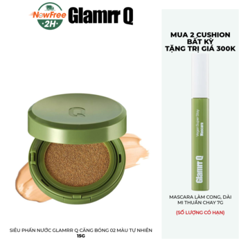 Siêu Phấn Nước Glamrr Q Căng Bóng 02 Màu Tự Nhiên 15g