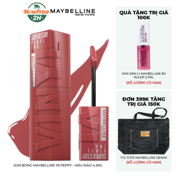 Son Bóng Maybelline 115 Peppy – Nâu Đào 4.2ml