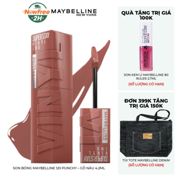 Son Bóng Maybelline 120 Punchy – Gỗ Nâu 4.2ml