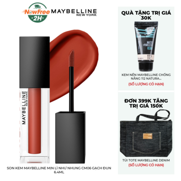 Son Kem Maybelline Mịn Lì Như Nhung CM06 Gạch Đun 6.4ml