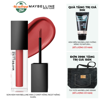 Son Kem Maybelline Mịn Lì CM07 Hồng Ngọt Nắng 6.4ml
