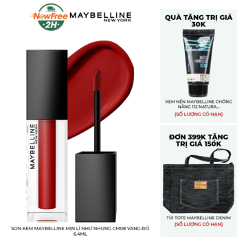 Son Kem Maybelline Mịn Lì Như Nhung CM08 Vang Đỏ 6.4ml