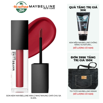 Son Kem Maybelline Mịn Lì Như Nhung CM11 Chu Sa 6.4ml