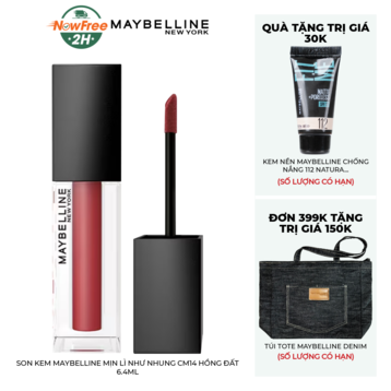Son Kem Maybelline Mịn Lì Như Nhung CM14 Hồng Đất 6.4ml