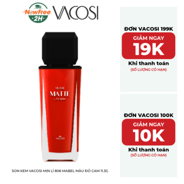 Son Kem Vacosi Mịn Lì 806 Mabel Màu Đỏ Cam 11.3g