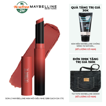 Son Lì Maybelline Mịn Môi Siêu Nhẹ 1288 Gạch Da 1.7g