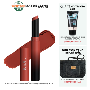 Son Lì Maybelline Mịn Môi Siêu Nhẹ 899 Đỏ Gạch 1.7g