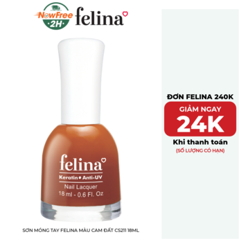 Sơn Móng Tay Felina Màu Cam Đất CS211 18ml