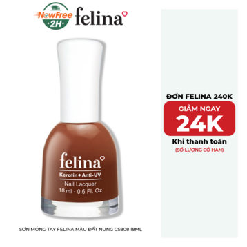 Sơn Móng Tay Felina Màu Đất Nung CS808 18ml