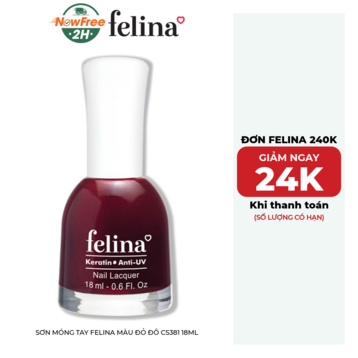 Sơn Móng Tay Felina Màu Đỏ Đô CS381 18ml