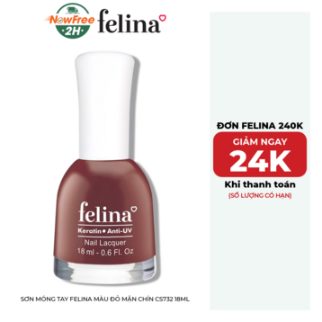 Sơn Móng Tay Felina Màu Đỏ Mận Chín CS732 18ml