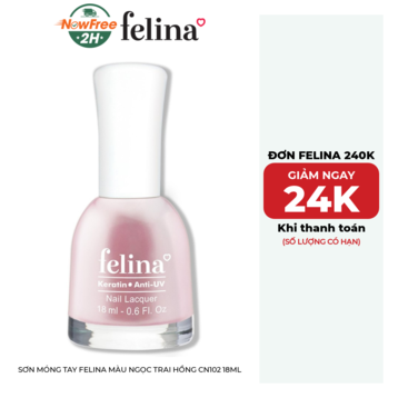 Sơn Móng Tay Felina Màu Ngọc Trai Hồng CN102 18ml