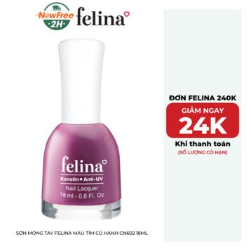 Sơn Móng Tay Felina Màu Tím Củ Hành CN602 18ml