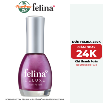 Sơn Móng Tay Felina Màu Tím Hồng Nhũ DN1020 16ml