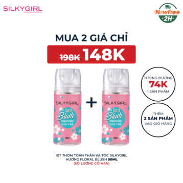 Xịt Thơm Toàn Thân Và Tóc Silkygirl Hương Floral Blush 50ml