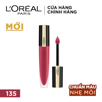 Son Tint L'Oreal Mịn Lì Cao Cấp 135 Admired - Hồng Đào 7ml
