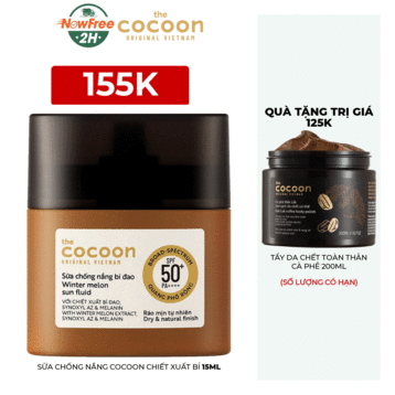 Combo Cocoon Tẩy Da Chết Toàn Thân Cà Phê 200ml + Sữa Chống Nắng Bí Đao 15ml