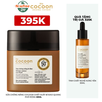Combo Cocoon Sữa Chống Nắng Bí Đao 50ml + Tinh Chất Nghệ Hưng Yên 30ml