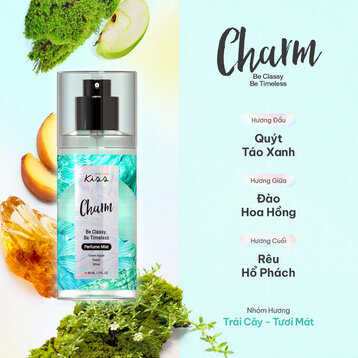 Xịt Thơm Toàn Thân Malissa Kiss Hương Nước Hoa Charm 88ml